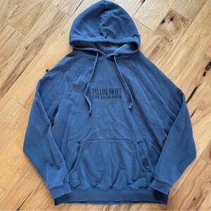 Taylor Swift THE ERAS TOUR Washed Blue Gray Hoodie size medium